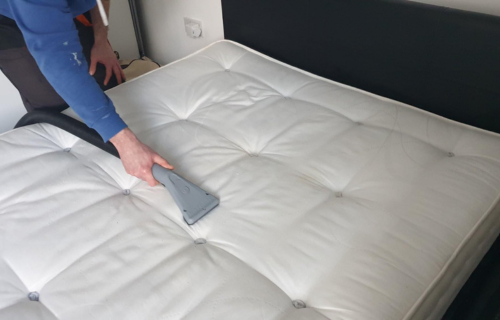 "Professional mattress cleaning service by Dirt Busters, ensuring a hygienic sleep environment."